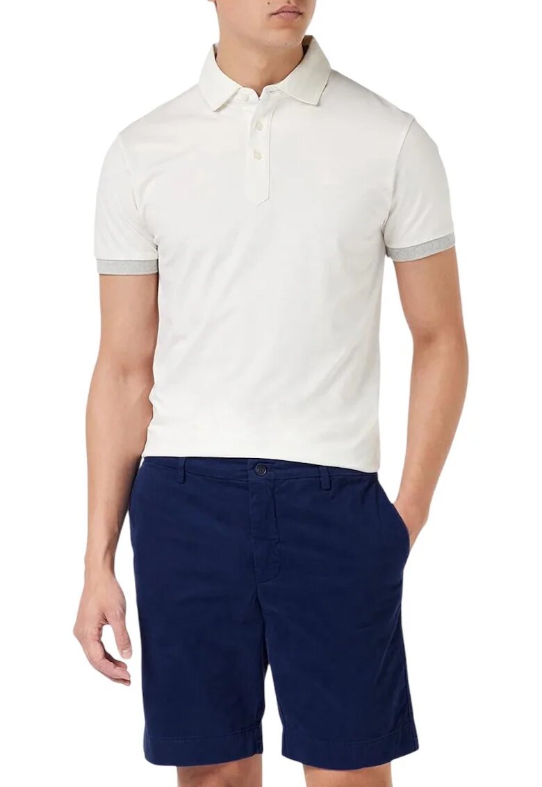 Hackett London Мъжки къси панталони Core Sanderson - тъмносини - памук с еластан - класически стил - памук