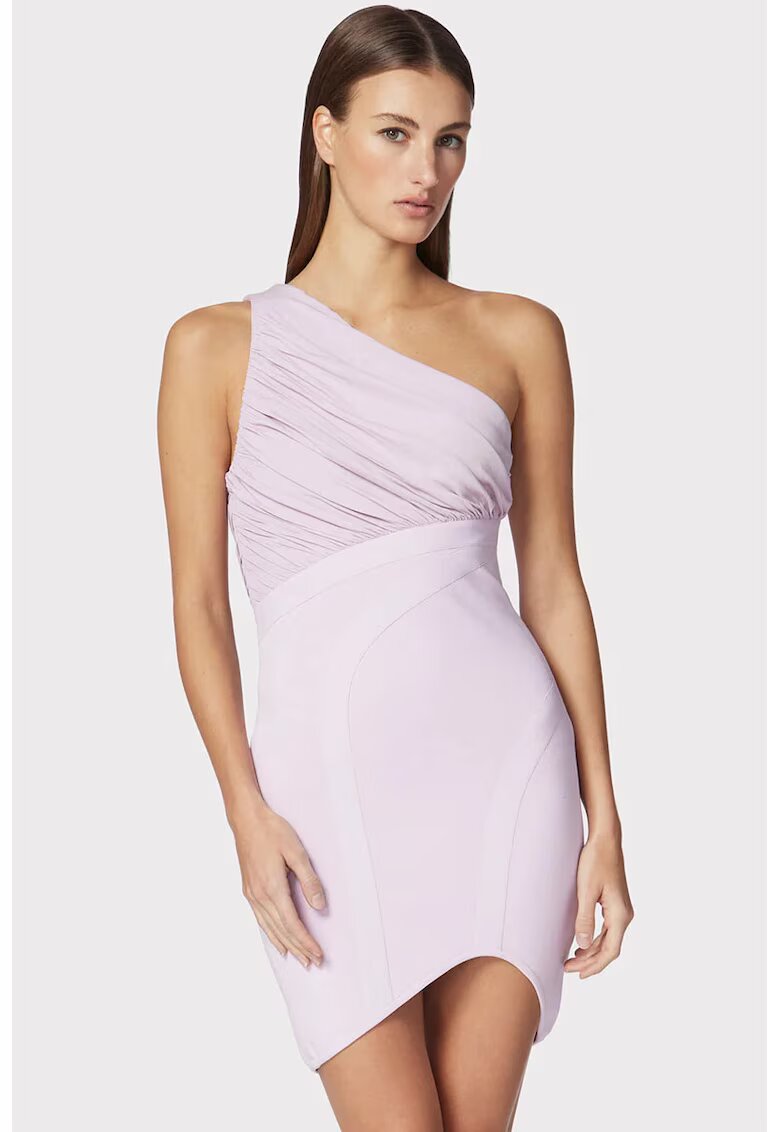 Herve Leger Асиметрична мини рокля с едно рамо и драпировка на бюста