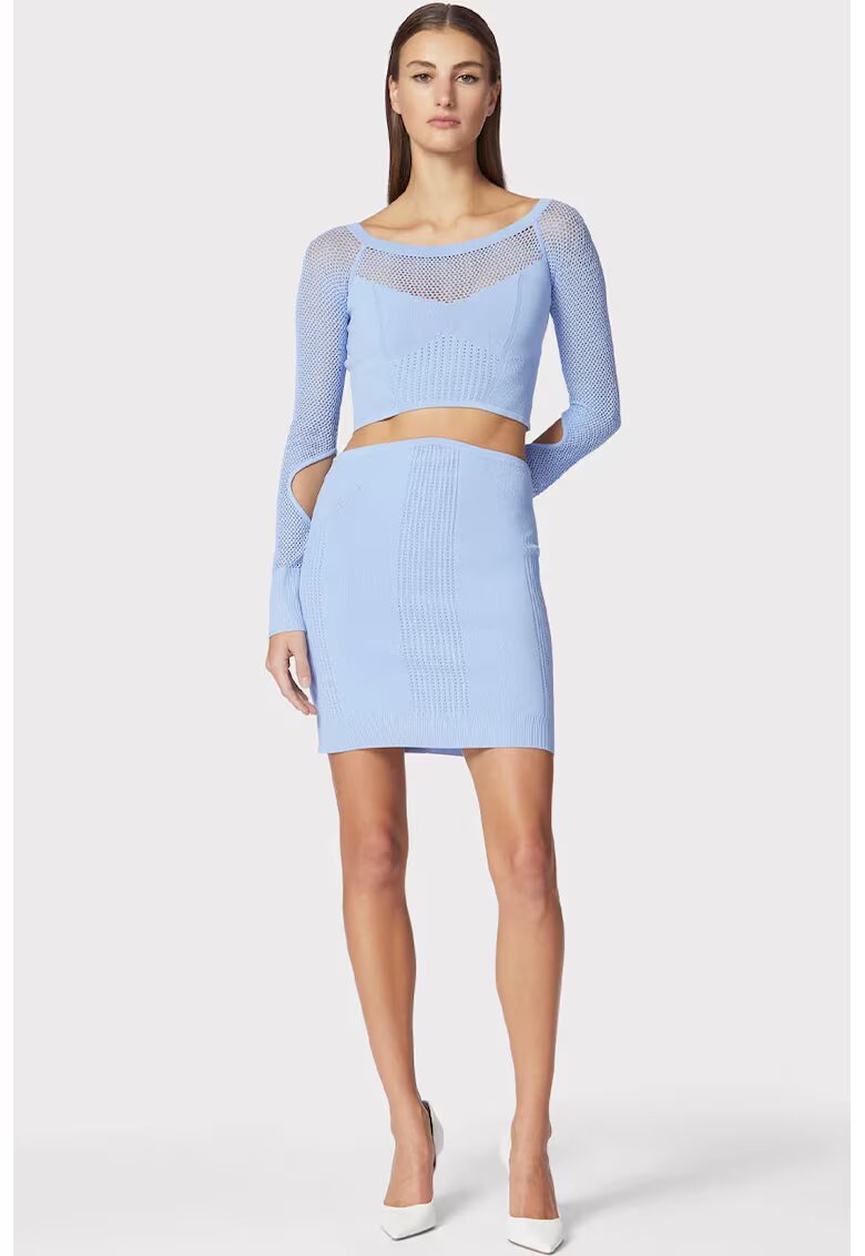 Herve Leger Мини пола с висока талия