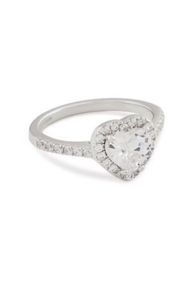 ICED STUFF Дамски пръстен Heart Gem - бял - 14