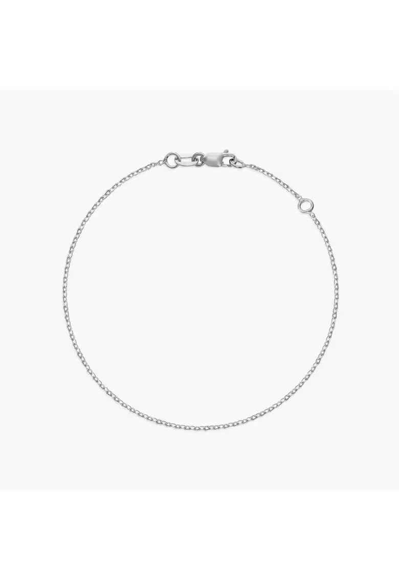 INDIRA Бяла златна гривна Simple Chain