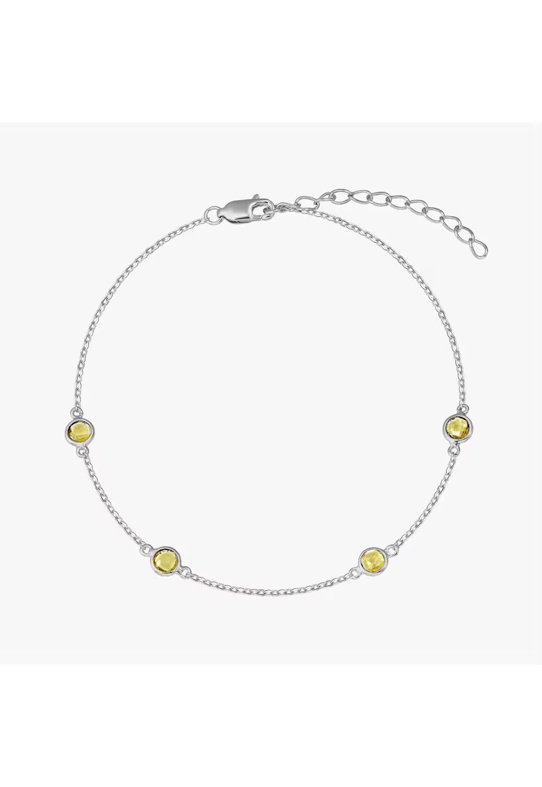 INDIRA Сребърна гривна Birthstonedwqf