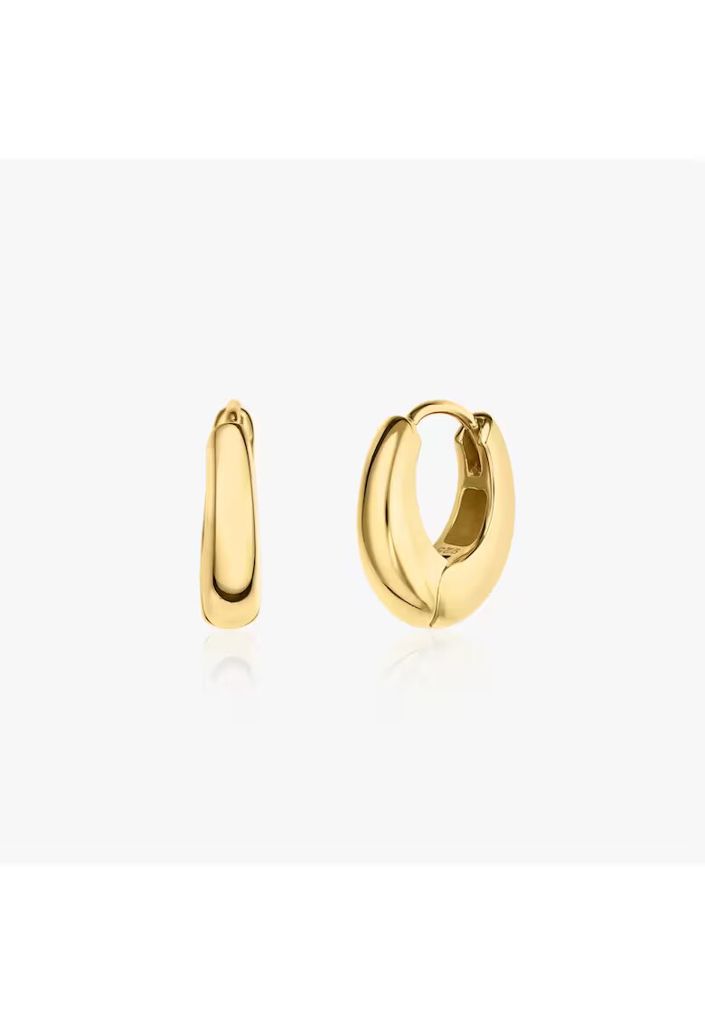 INDIRA Сребърни обеци Golden Mini Dome