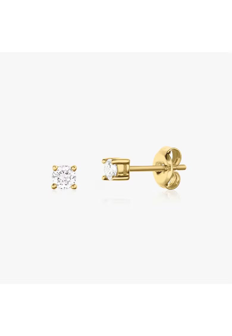 INDIRA Златни обеци Timeless 0.2 CT