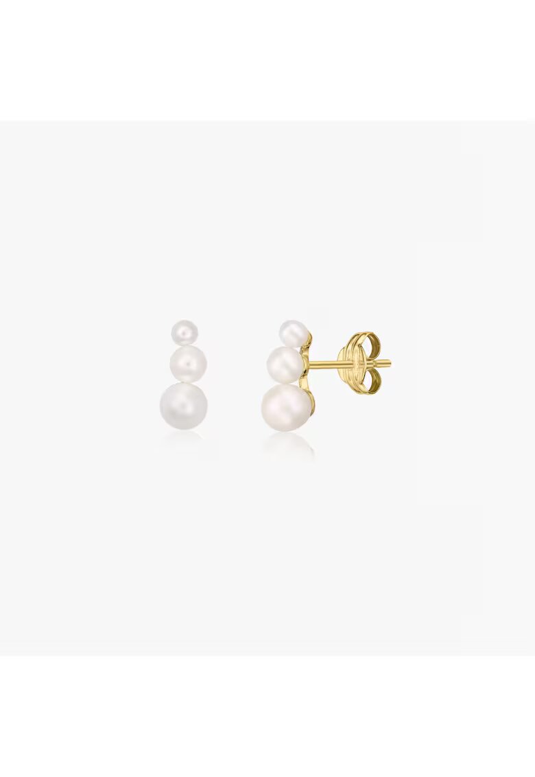 INDIRA Златни обеци Tiny Pearls