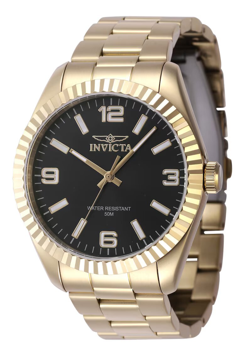 Invicta Мъжки часовник Specialty - 43mm - черен циферблат - златист - кварцов