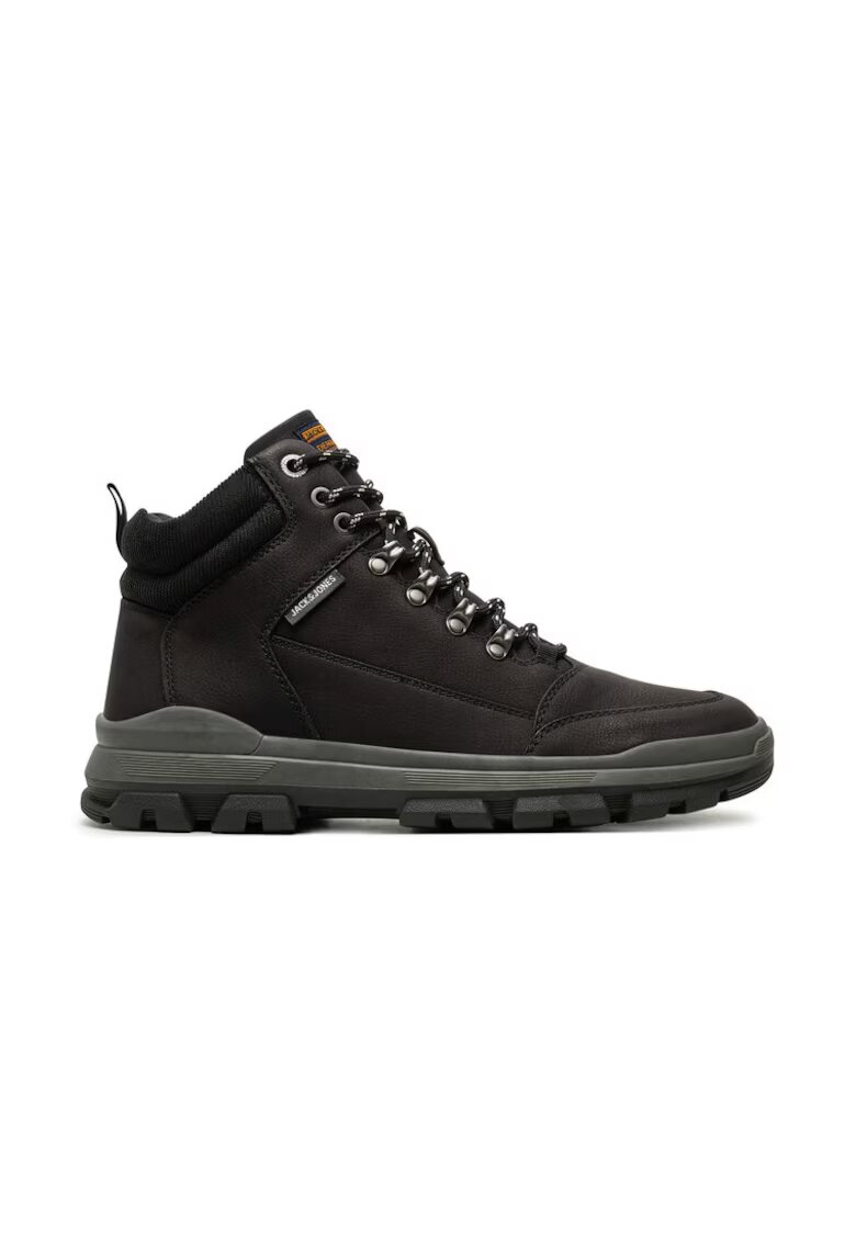 Jack  Jones Ботуши Imperial 12257750 Черни - Еко кожа