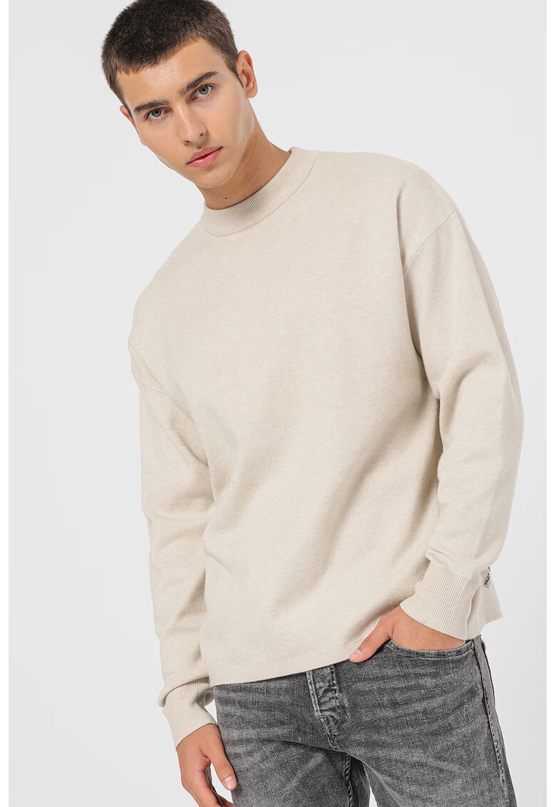 Jack & Jones Едноцветно худи с овално деколте