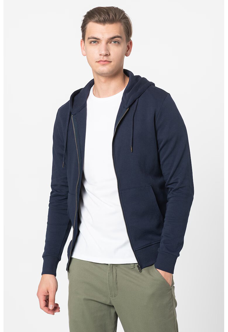 Jack & Jones Худи с памук Basic с цип