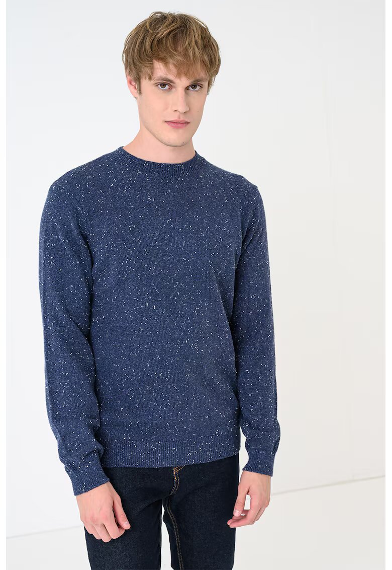 Jack & Jones Пуловер с памук с овално деколте