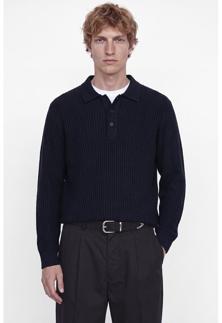 Jack & Jones Рипсен пуловер с яка