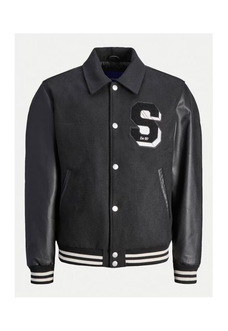 Jack  Jones Яке бомбър Jack&Jones Carter 12260455 Черно - стандартна кройка - полиестер