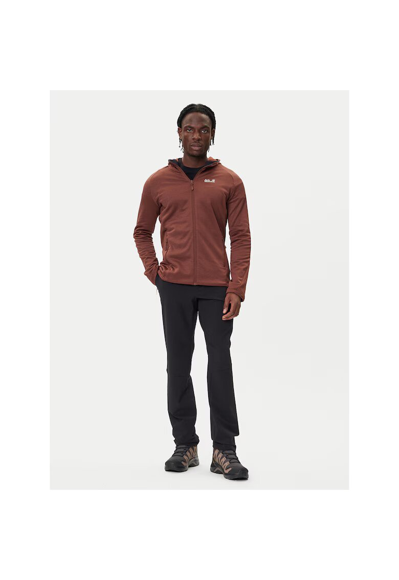 Jack Wolfskin Мъжко спортно яке - цип - цвят - 76% рециклиран полиестер - 100% подплата от рециклиран полиестер