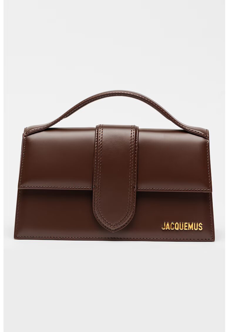 Jacquemus Кожена чанта с дръжка и метално лого Bambino - - 13x23.5x7