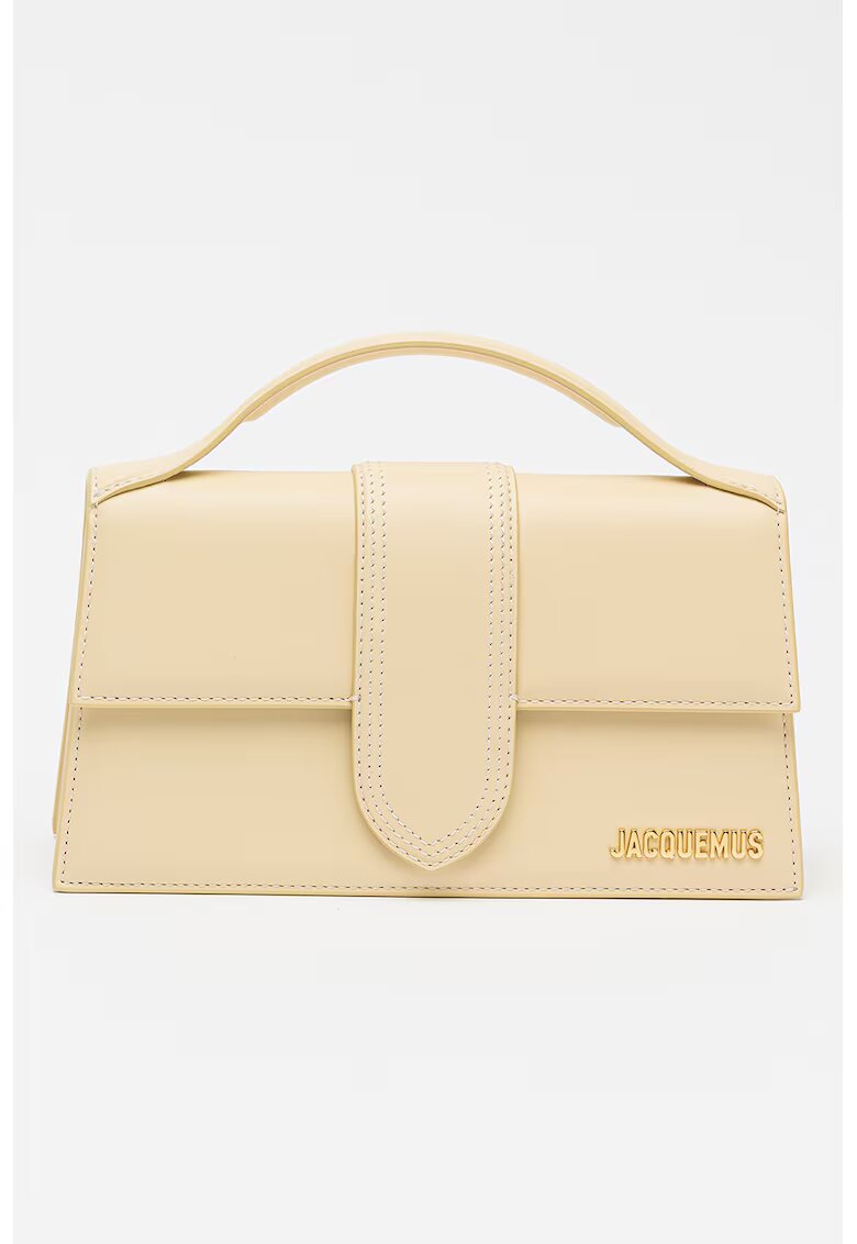 Jacquemus Кожена чанта с дръжка и метално лого Bambino - - 13x23.5x7