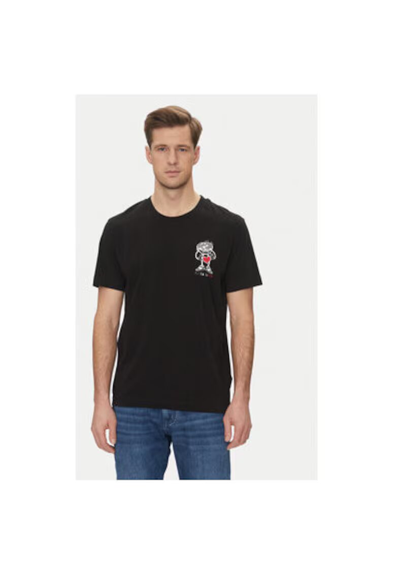 JOOP Jeans Мъжка тениска - 10019370 30045691 - Органичен памук - Черна