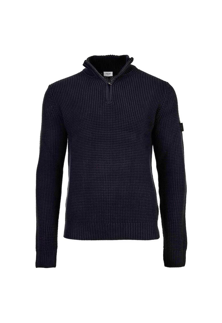 JOOP Jeans Памучен пуловер с къс цип