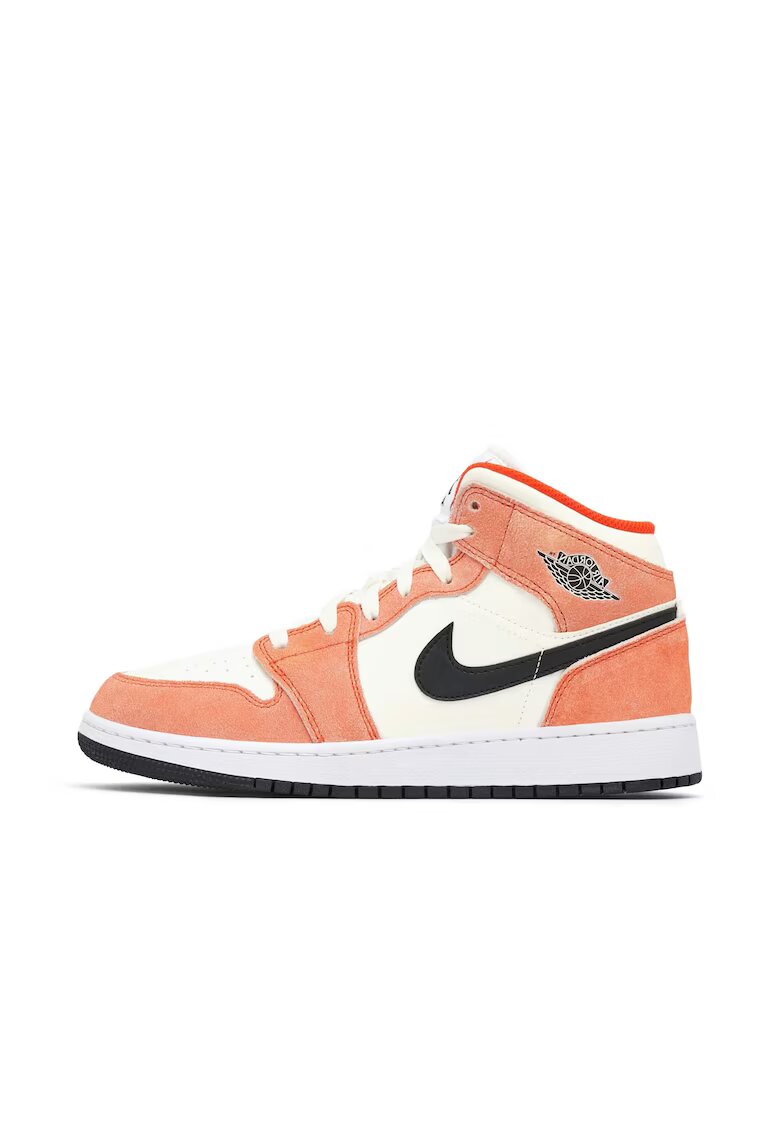 Jordan Дамски спортни обувки - Air 1 Mid Orange Suede" - оранжеви -"
