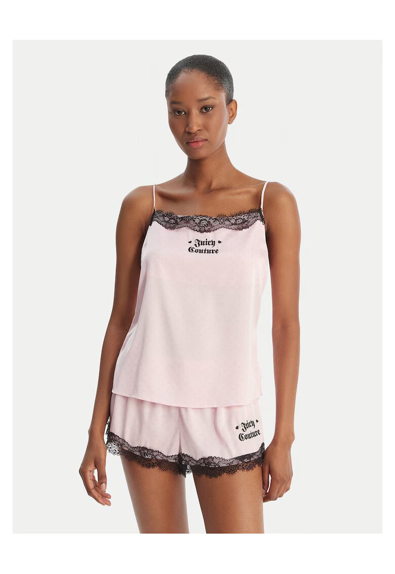 Juicy Couture Дамска пижама - вталена кройка - розова - полиестер