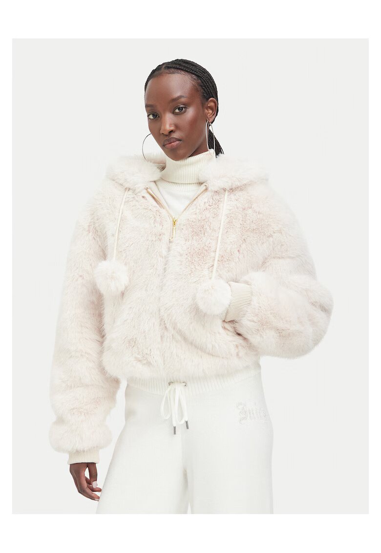 Juicy Couture Дамско палто ежедневно бежово полиестер