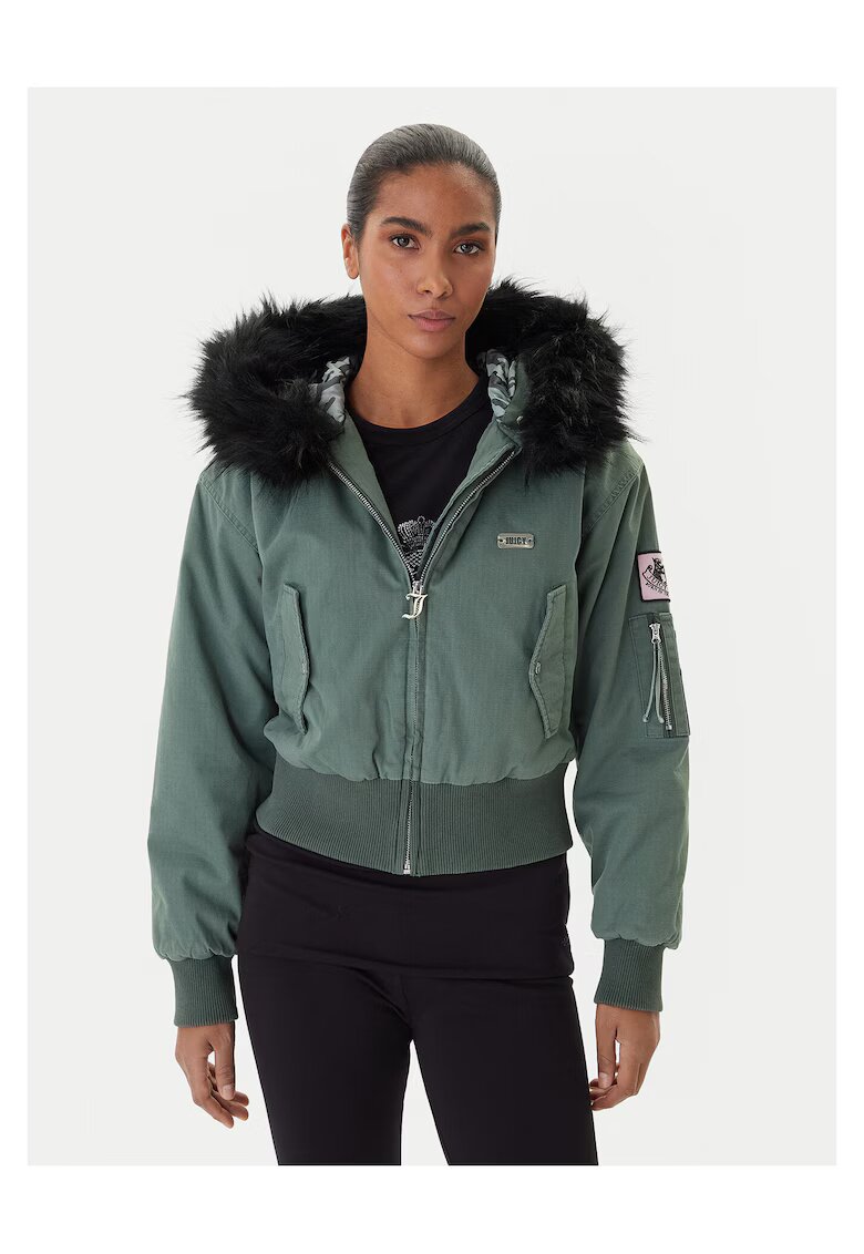 Juicy Couture Дамско яке бомбър зелено