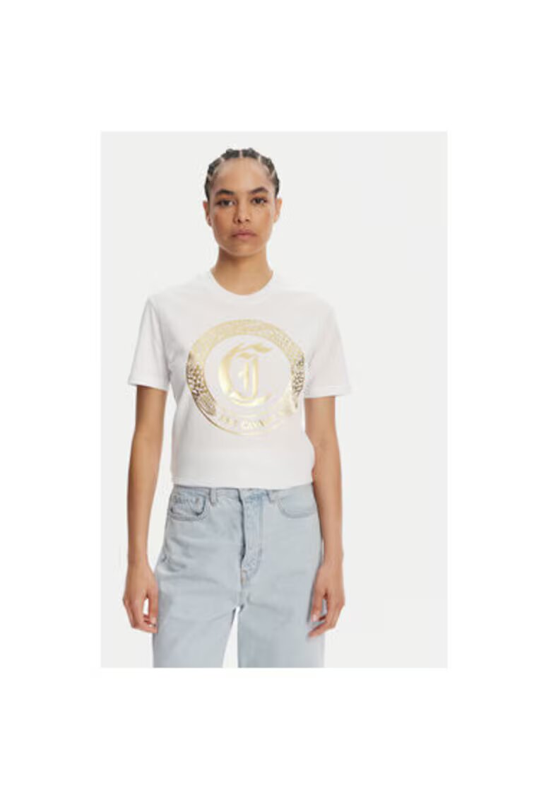 Just Cavalli Дамска тениска 78PAHT01 CJ500 - Памук -