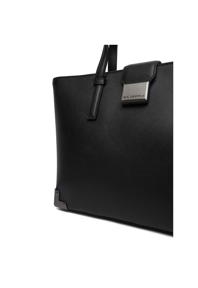 Karl Lagerfeld Дамска чанта Black-Nickel - естествена кожа - 1AV B1W30256