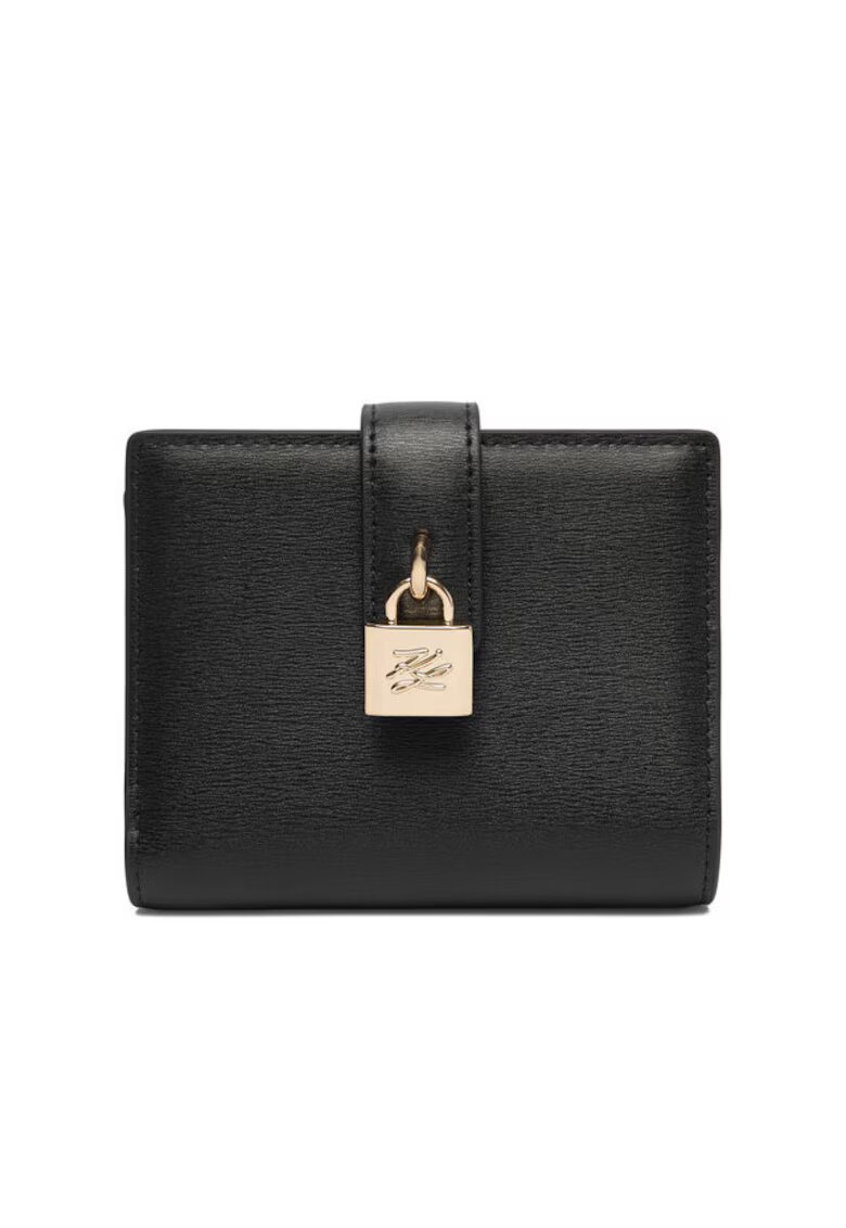 Karl Lagerfeld Дамски портфейл Black/Gold - 992 B1W32047 - естествена кожа