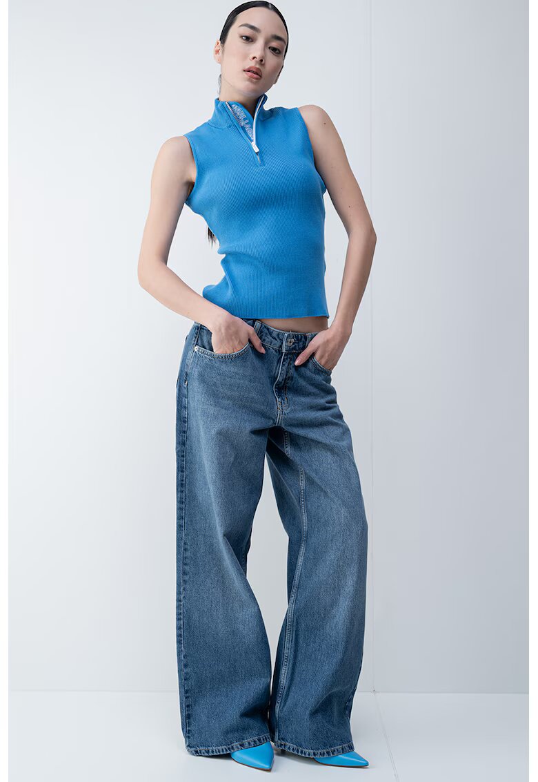 Karl Lagerfeld Jeans Блуза без ръкави - с къс цип