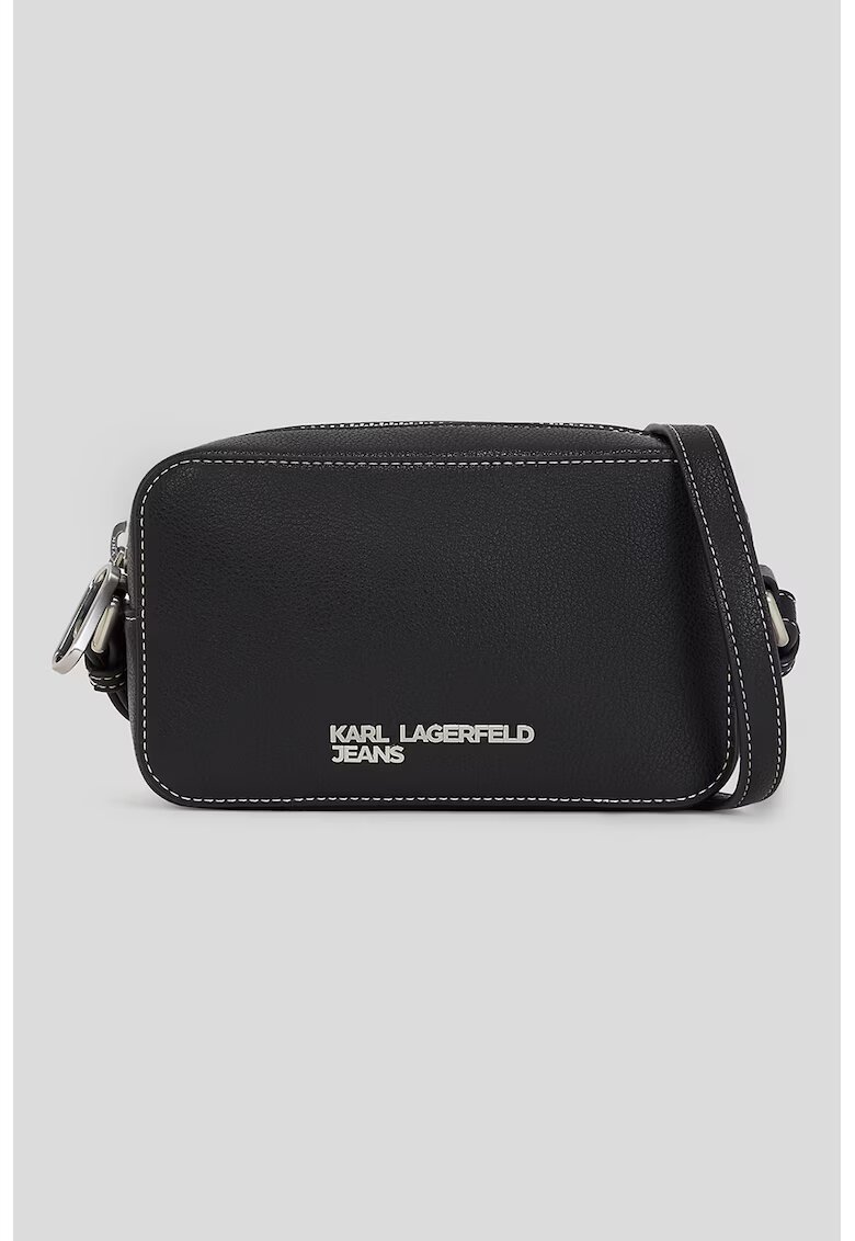 Karl Lagerfeld Jeans Чанта през рамо от еко кожа с метално лого
