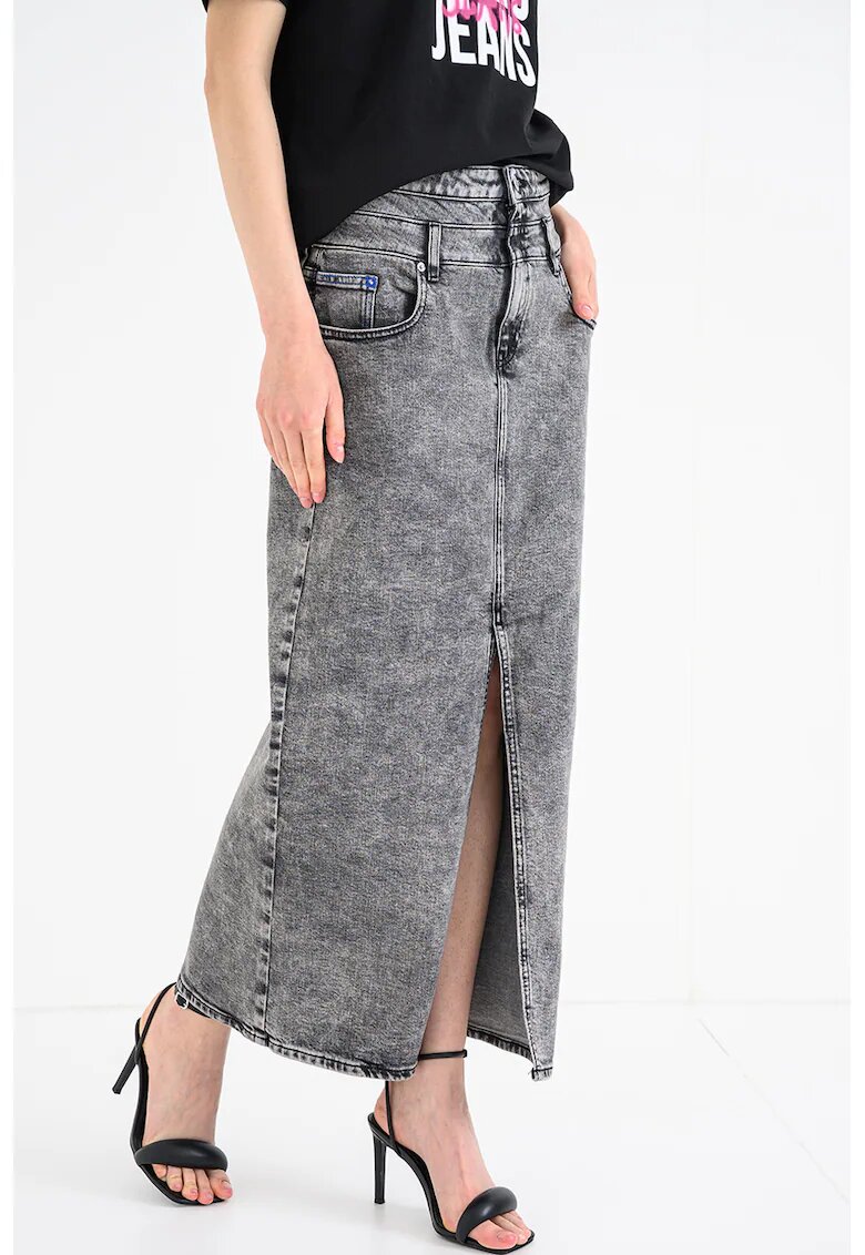Karl Lagerfeld Jeans Дънкова дълга пола с предна цепка