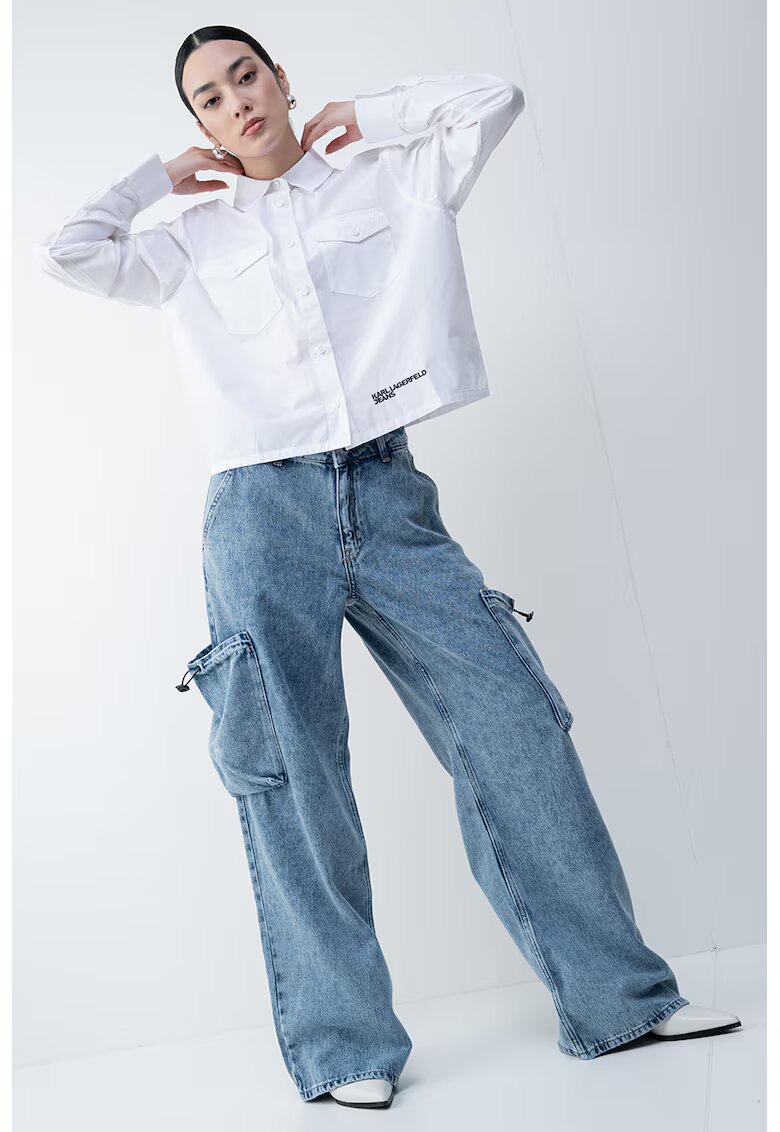 Karl Lagerfeld Jeans Карго дънки със свободна кройка