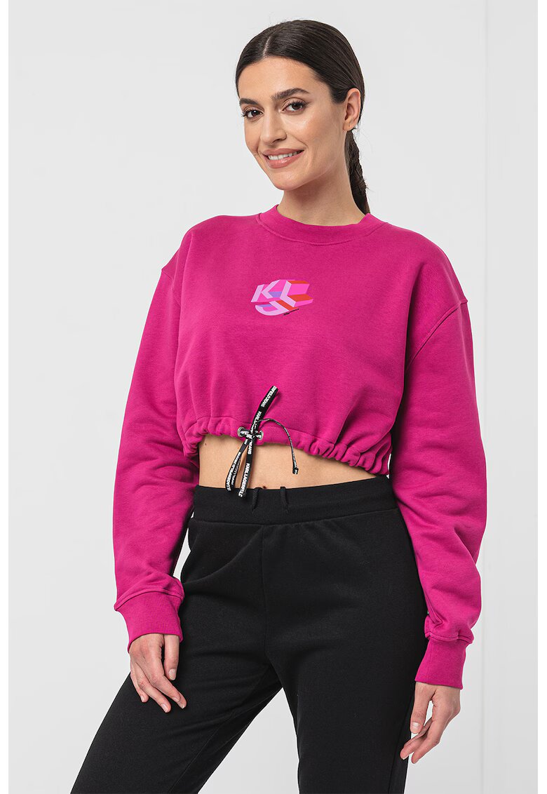 Karl Lagerfeld Jeans Къс суитшърт с връзка