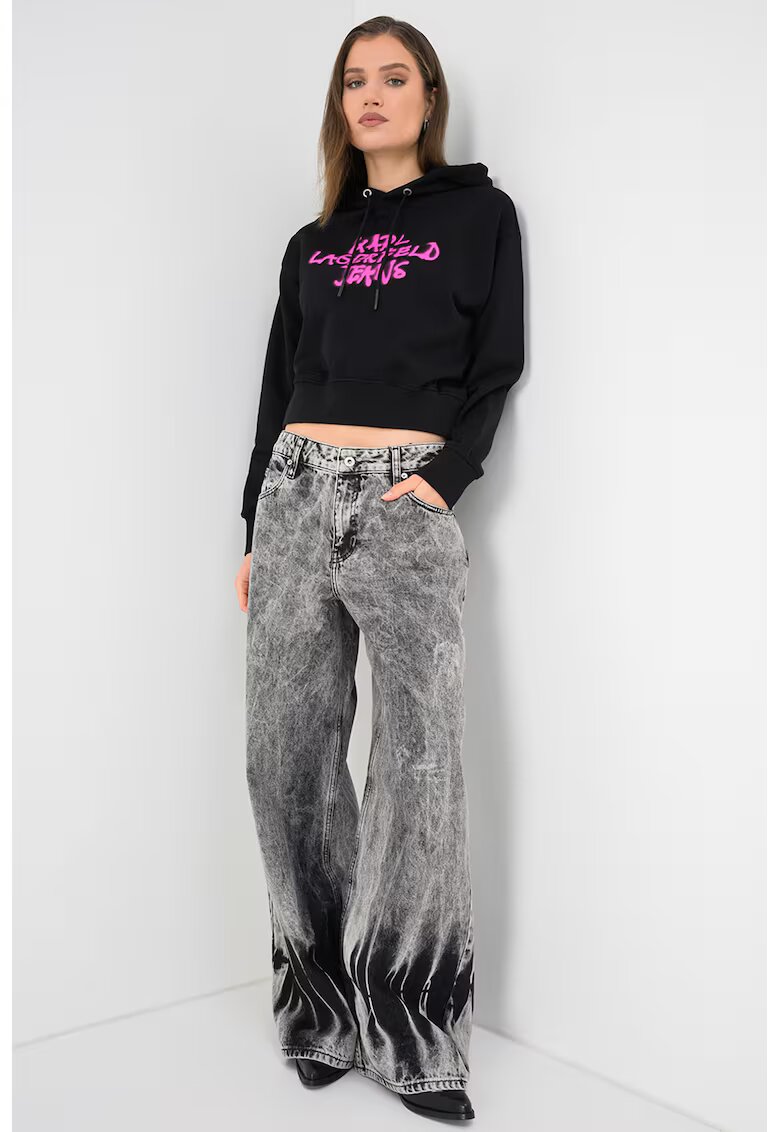 Karl Lagerfeld Jeans Късо худи с лого