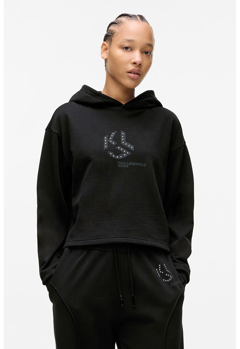 Karl Lagerfeld Jeans Късо худи с лого
