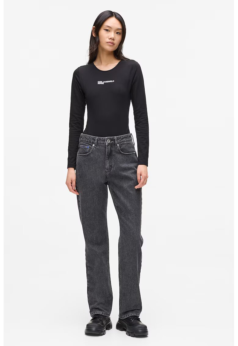 Karl Lagerfeld Jeans Прави дънки с висока талия