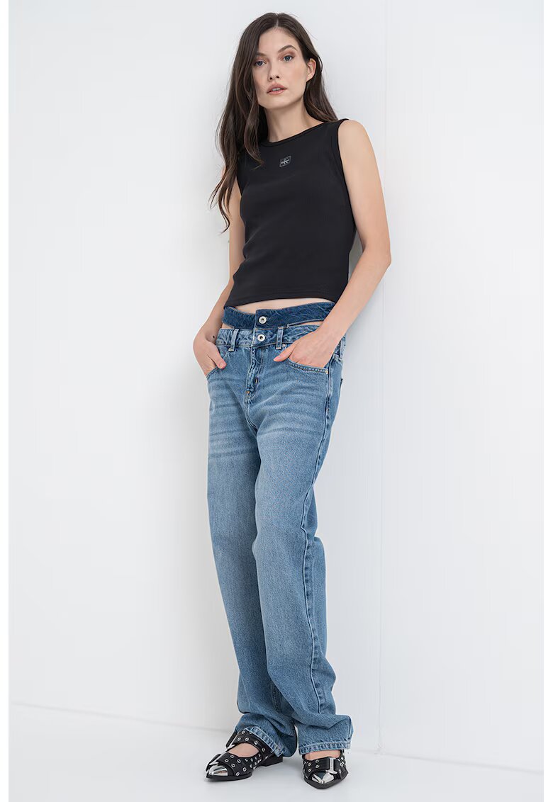 Karl Lagerfeld Jeans Прави дънки с висока талия