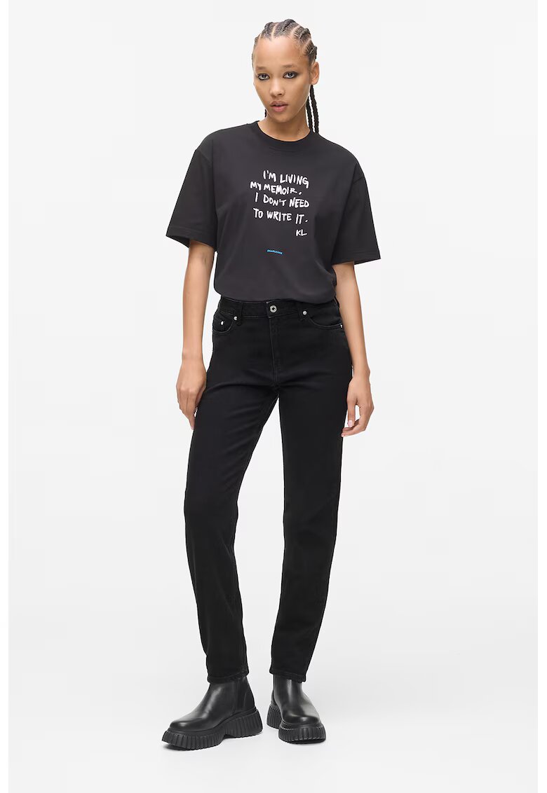 Karl Lagerfeld Jeans Прави дънки със средна талия
