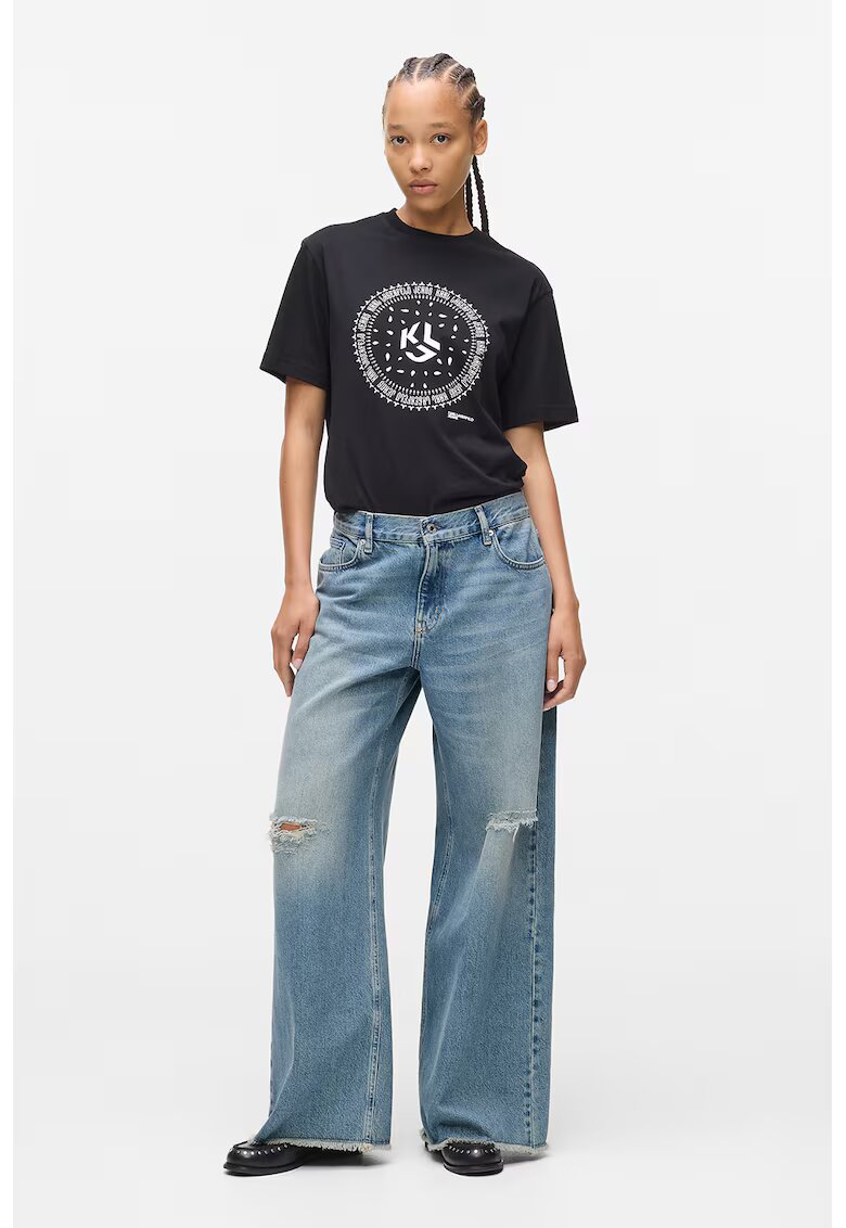 Karl Lagerfeld Jeans Разкроени дънки със средна талия