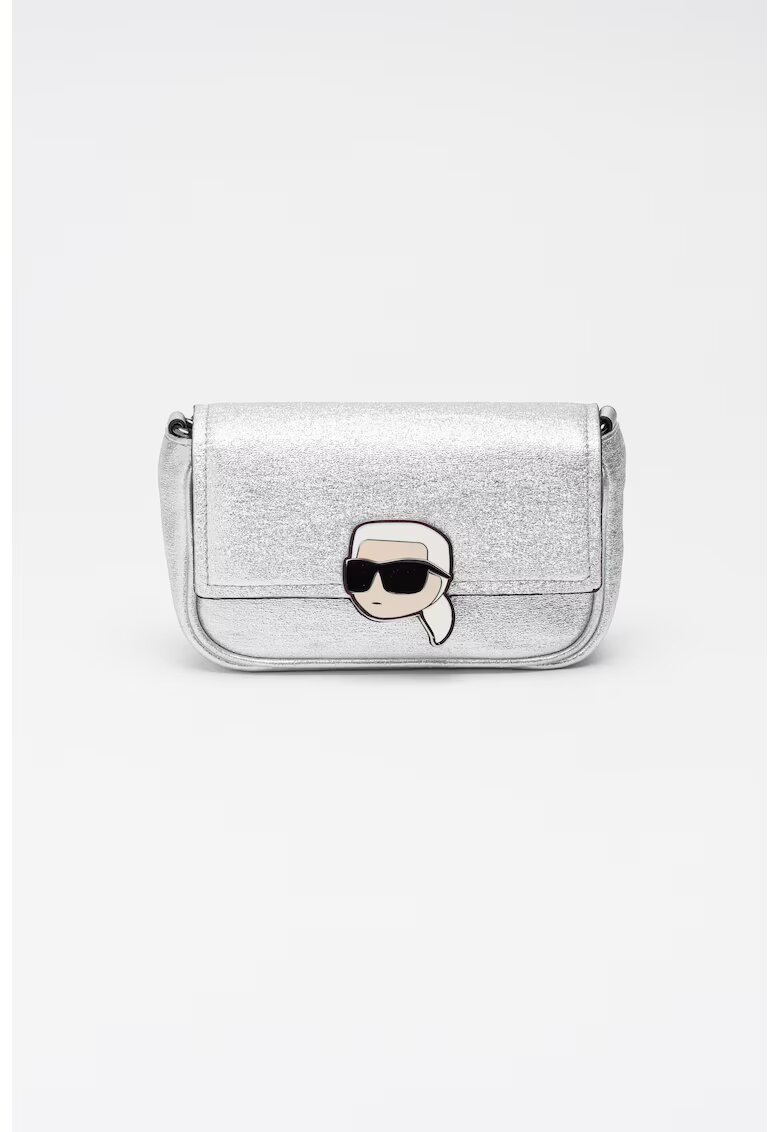 KARL LAGERFELD KIDS Чанта през рамо с метално бляскаво лого