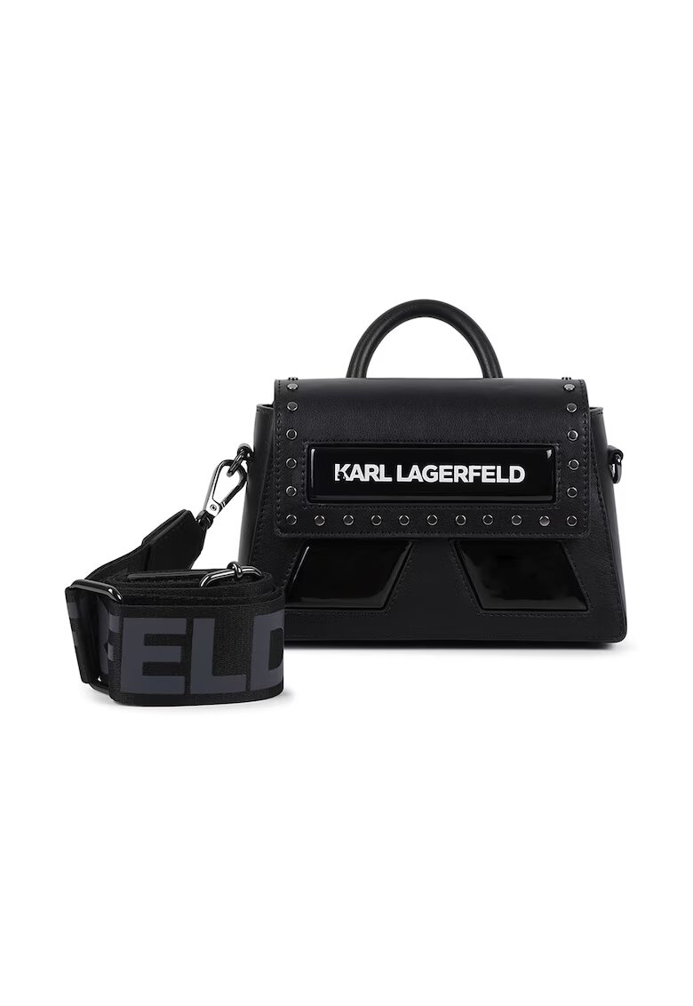 KARL LAGERFELD KIDS Чанта с капаче с лого и нитове