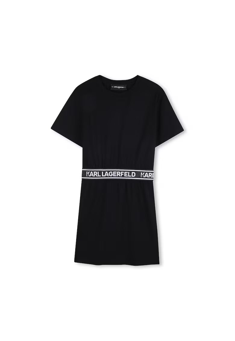 KARL LAGERFELD KIDS Къса рокля с памук с лого