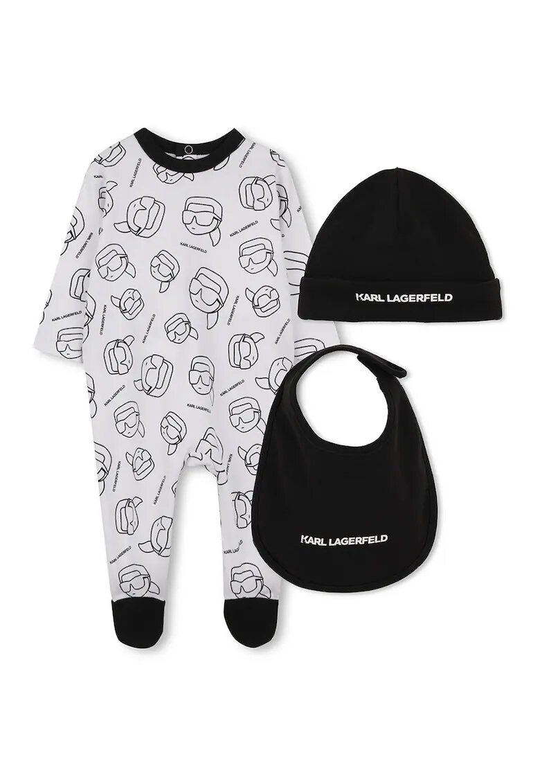 KARL LAGERFELD KIDS Комплект - 3 части - Черен/Светло