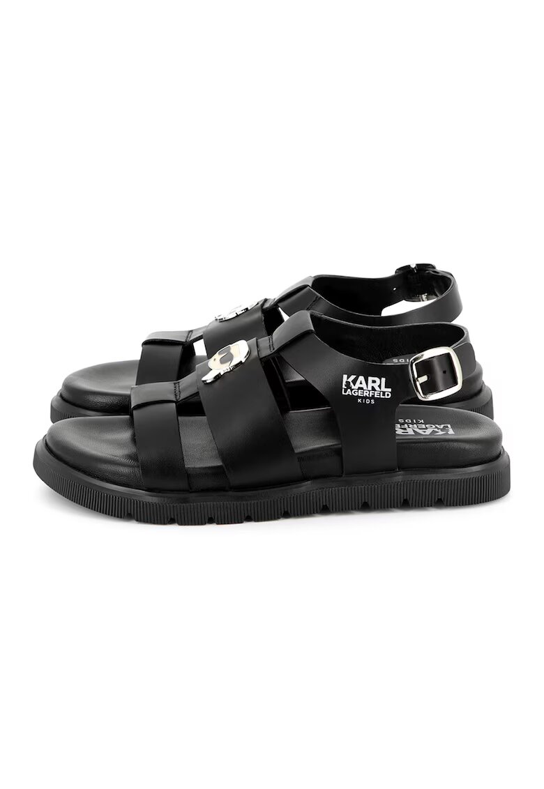 KARL LAGERFELD KIDS Кожени сандали с лого