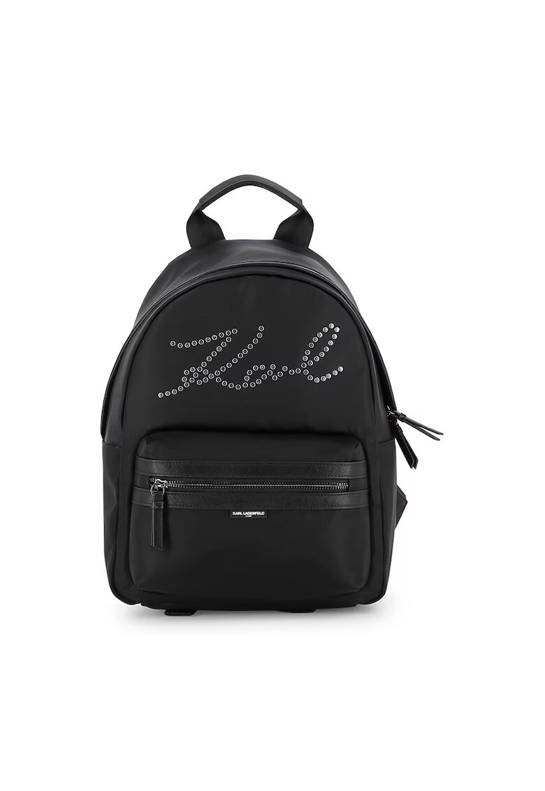 KARL LAGERFELD KIDS Раница от еко кожа с декоративни камъни