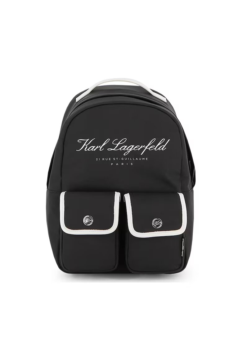 KARL LAGERFELD KIDS Раница с лого и джобове с капаче