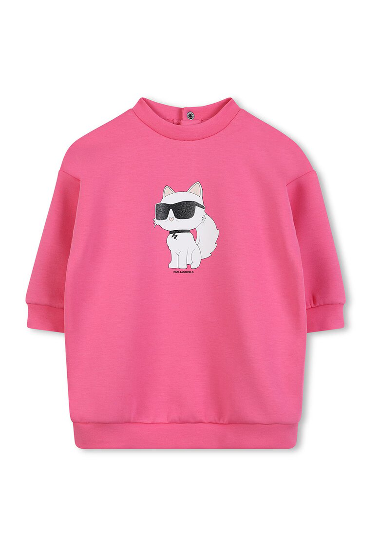 KARL LAGERFELD KIDS Рокля-суитшърт с овално деколте