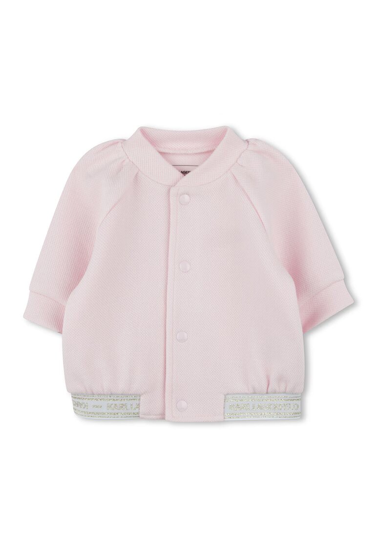KARL LAGERFELD KIDS Спортен екип с фигурален принт - Бял/Бледо розово