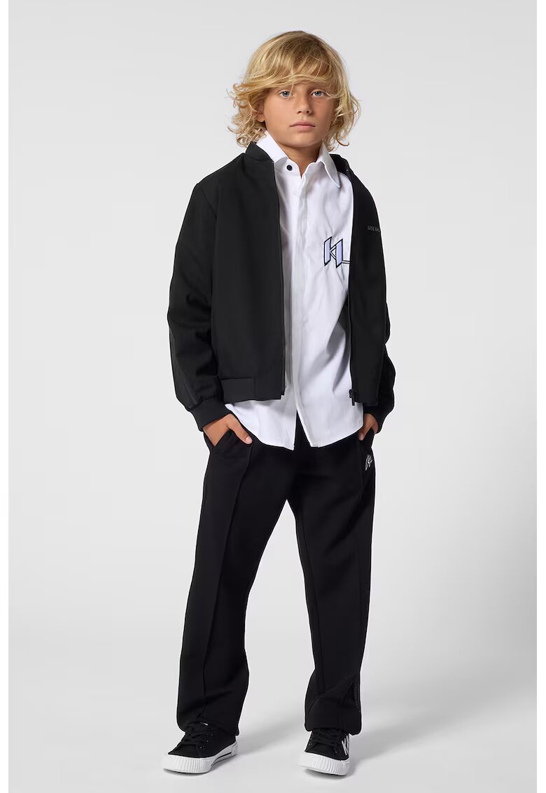 KARL LAGERFELD KIDS Суитшърт с цип и лого