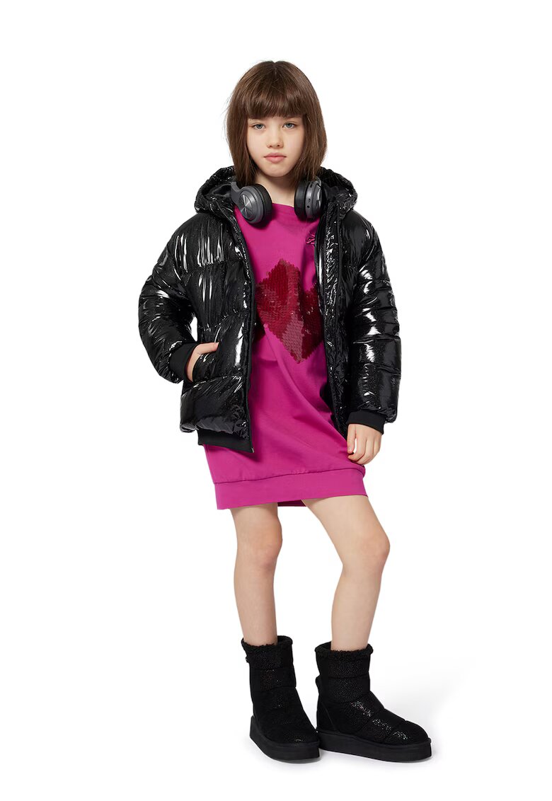 KARL LAGERFELD KIDS Зимно яке с лачен ефект